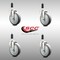 Service Caster 5 Inch 316SS Thermoplastic Rubber Swivel 1 Inch Expanding Stem Caster Set SCC-SS316EX20S514-TPRB-1-4 - alternate 2